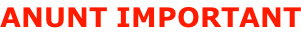 ANUNT IMPORTANT